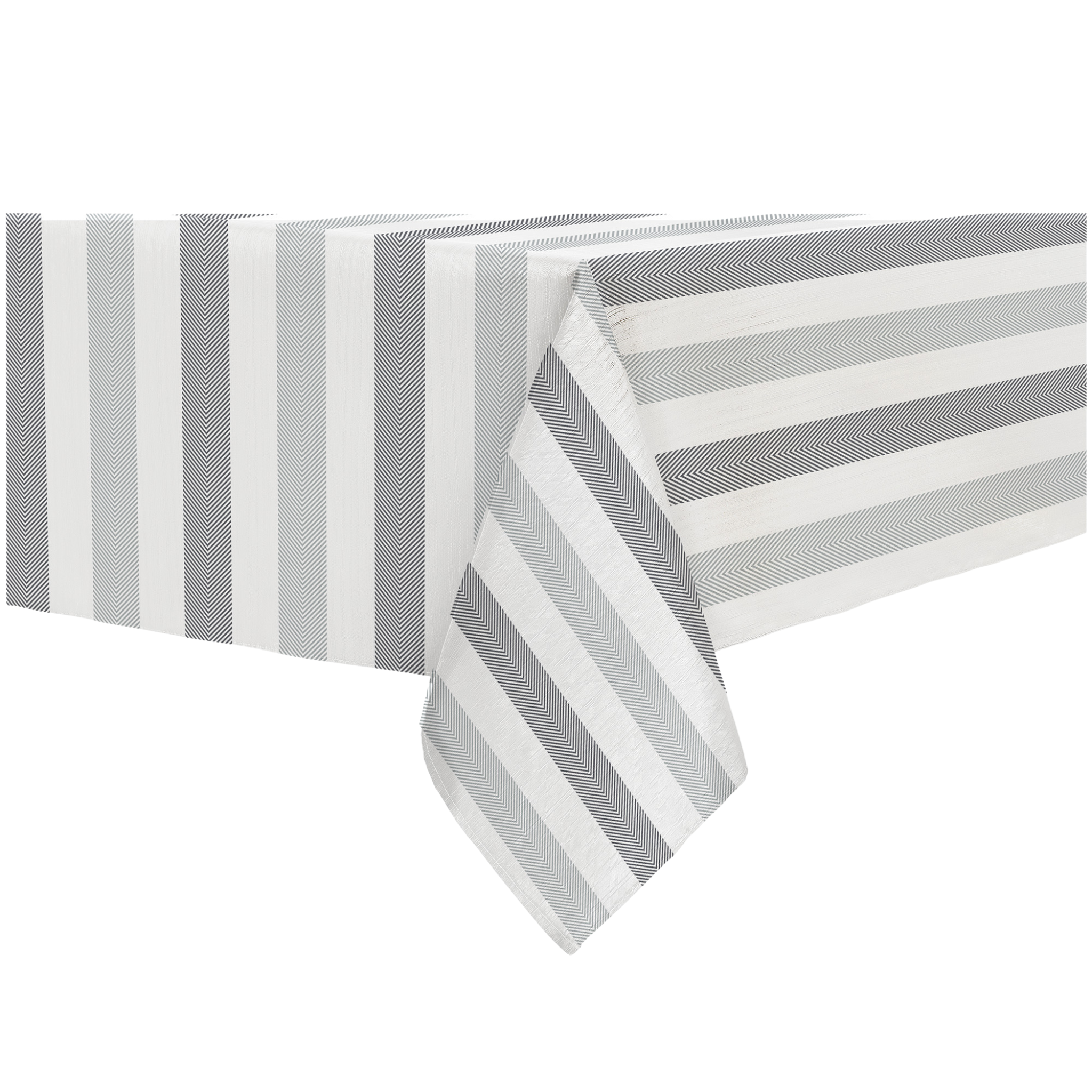 Nappe à rayures Grise & Blanche