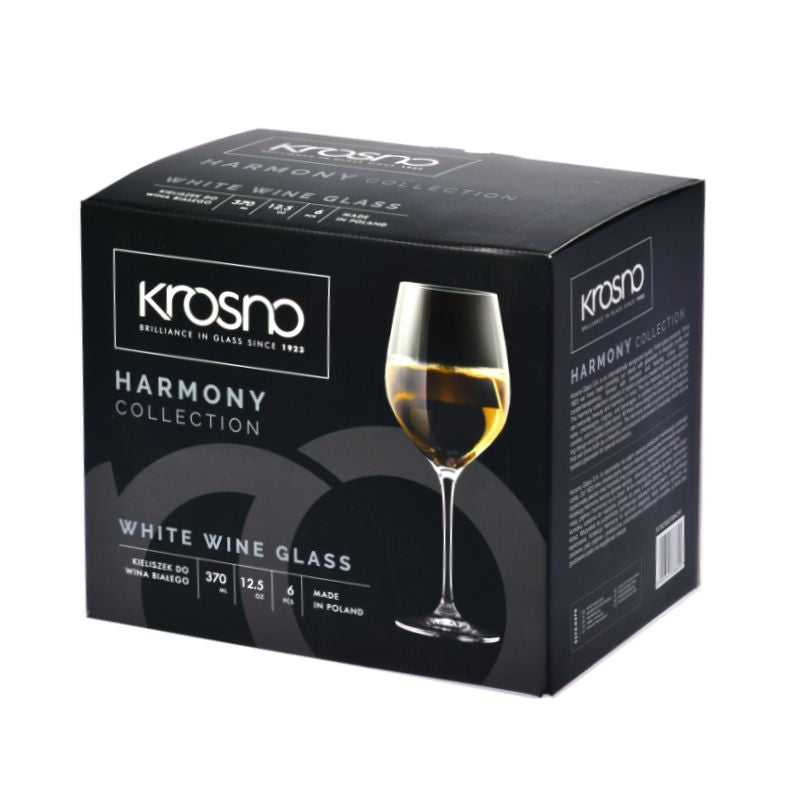 Ensemble de 6 coupes à vin blanc Harmony Krosno 370ml