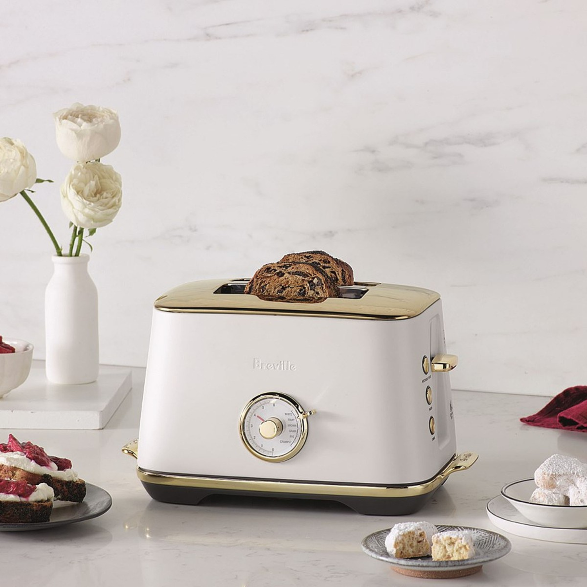 Grille-pain 2 tranches Toast Select™ Luxe Sel de Mer et Laiton - Breville