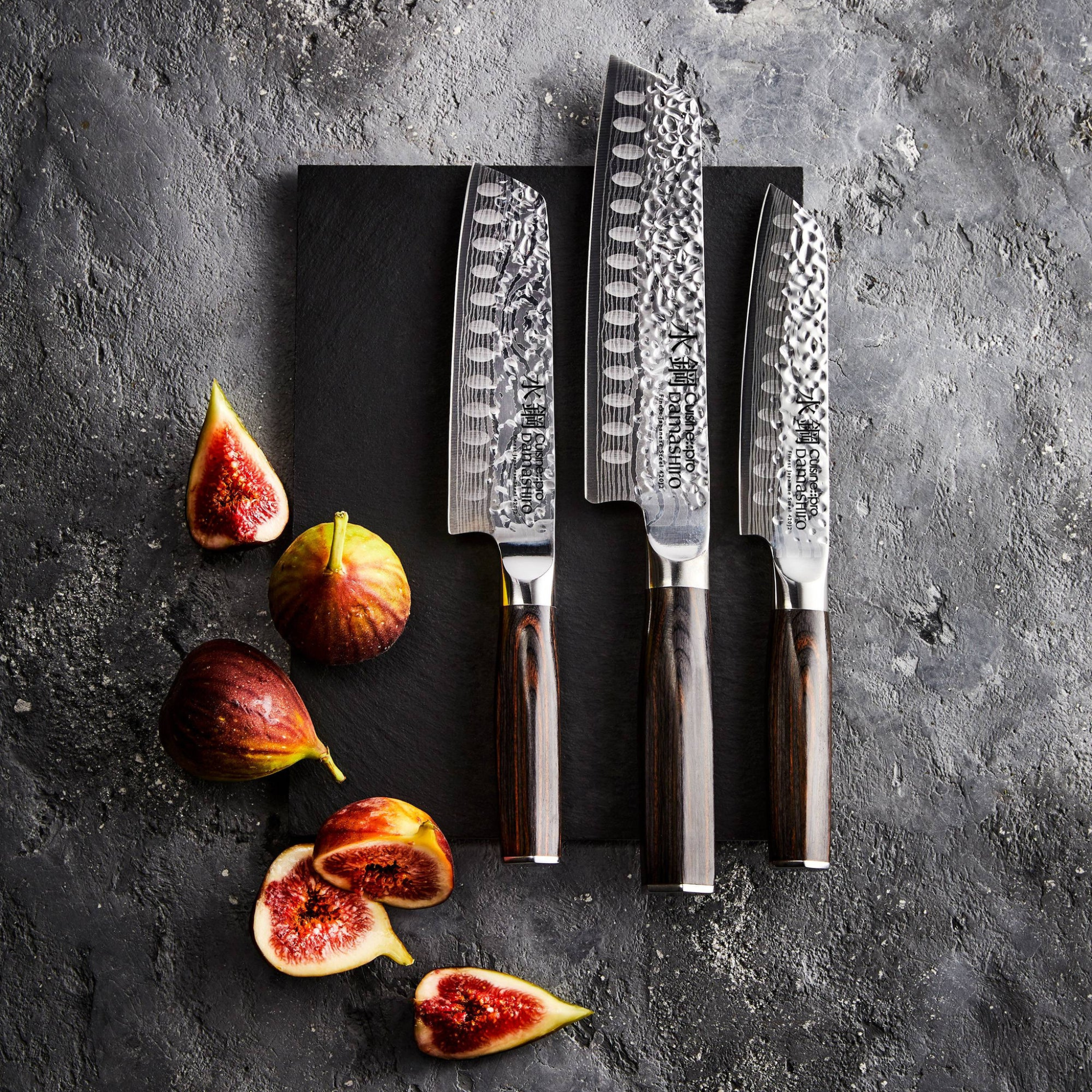 Ensemble de 3 couteaux santoku Damashiro EMPEROR® - Cuisine::pro®