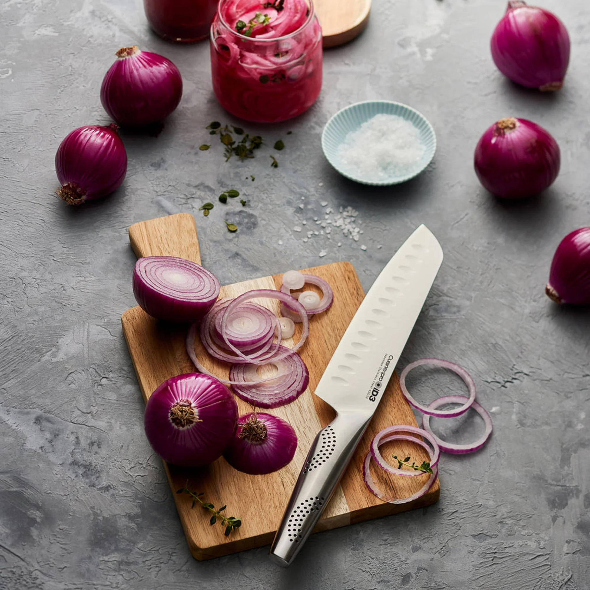 couteau santoku japonais en acier inoxydable iD3®