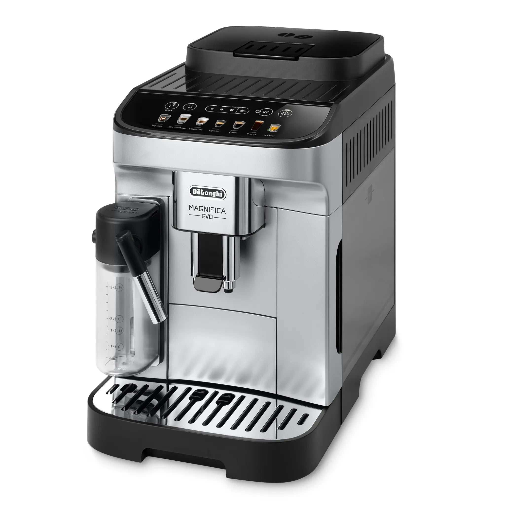 Machine à café automatique Magnifica Evo De'Longhi avec moulin intégré et système LatteCrema pour espresso et boissons variées