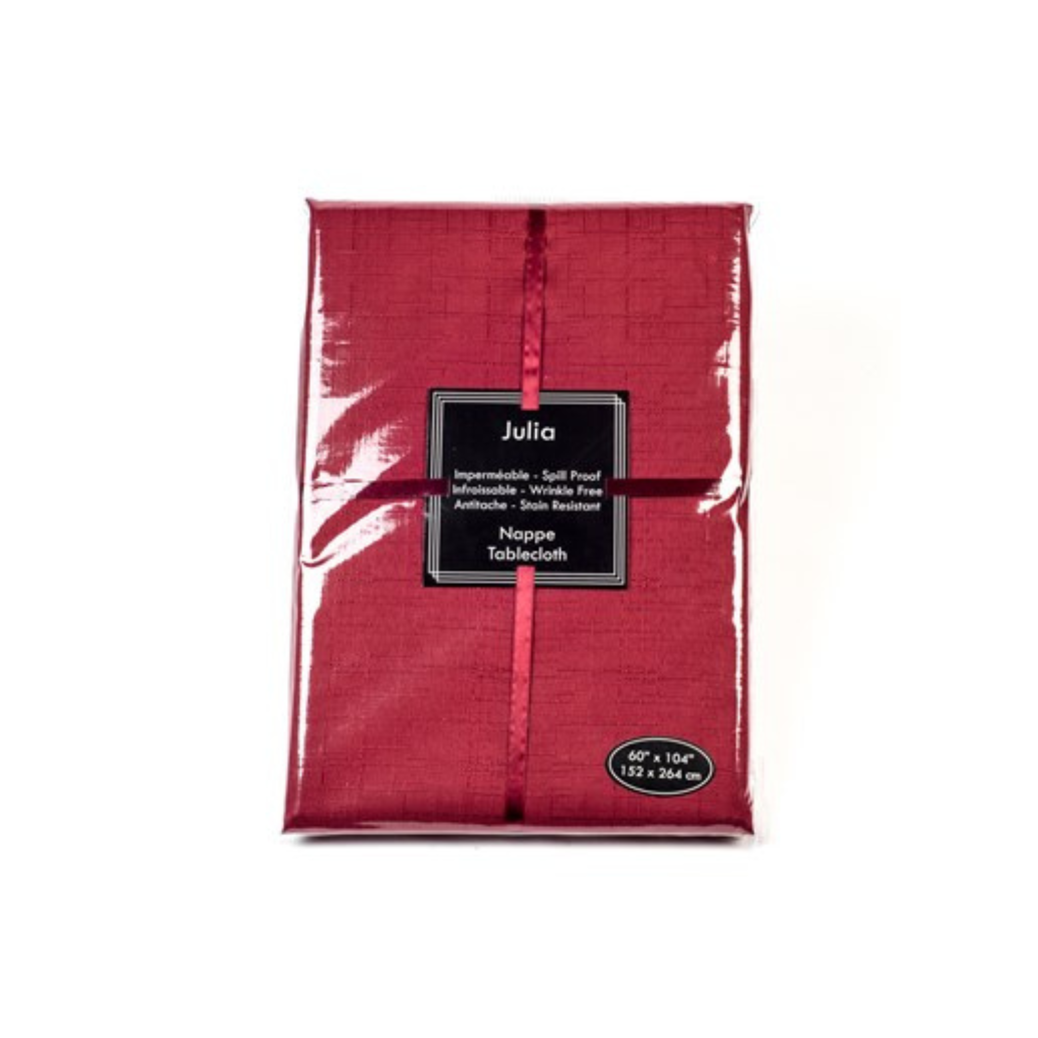 Julia Red Rectangular Tablecloth 60 x 104 in