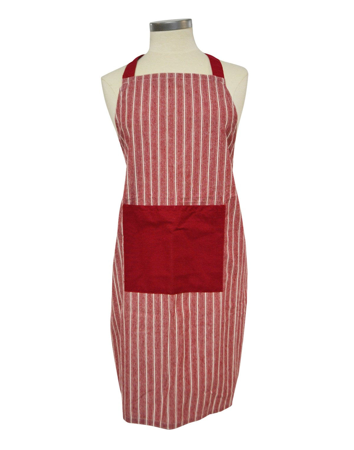 Red lined kitchen apron 