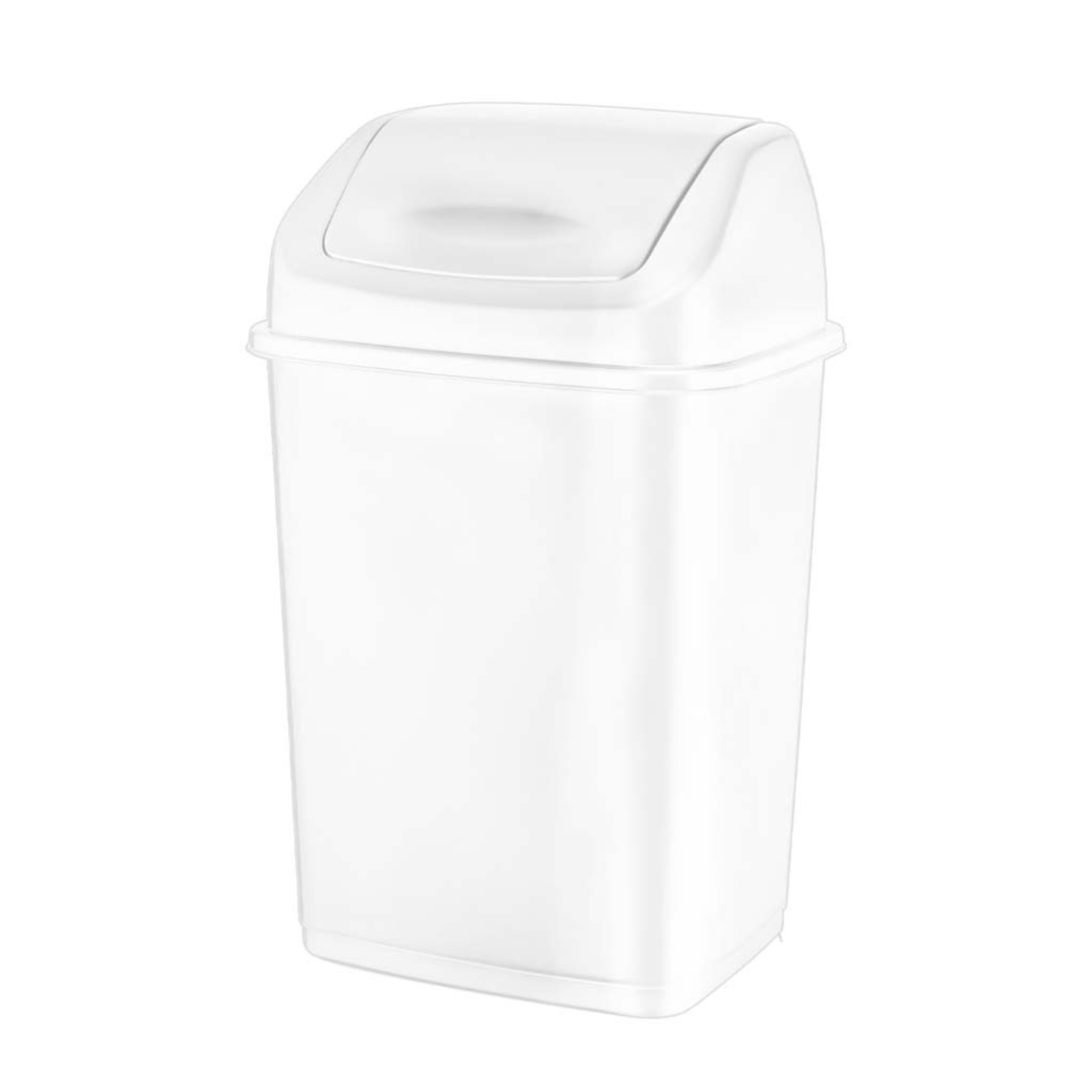 Poubelle avec couvercle à bascule blanche 18 L