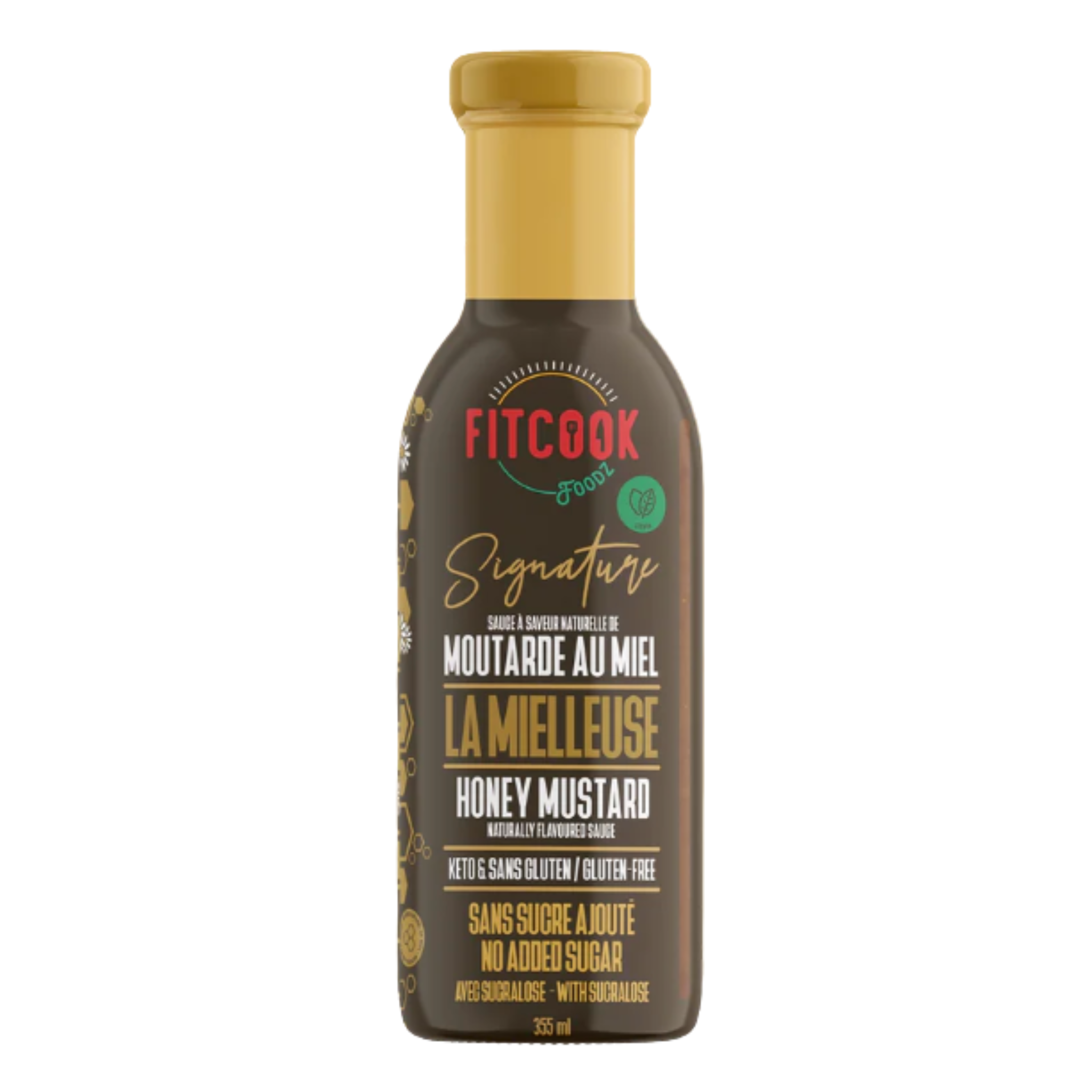 Moutarde au miel sans sucre 340ml - Le Fit Cook