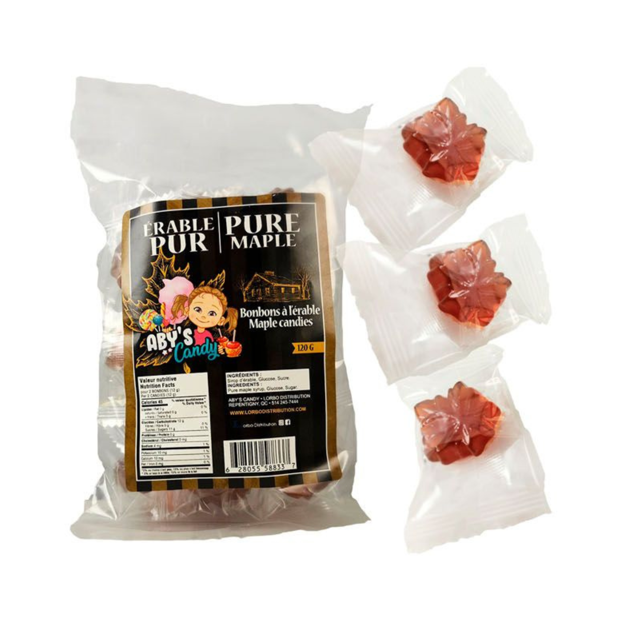 Bonbons à l'érable 120g - Aby’s Candy