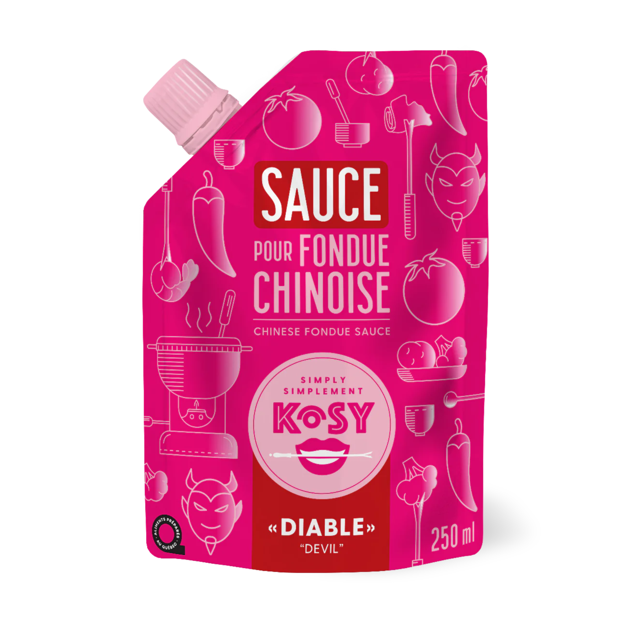 Sauce pour fondue chinoise Diable 250 ml - Kosy