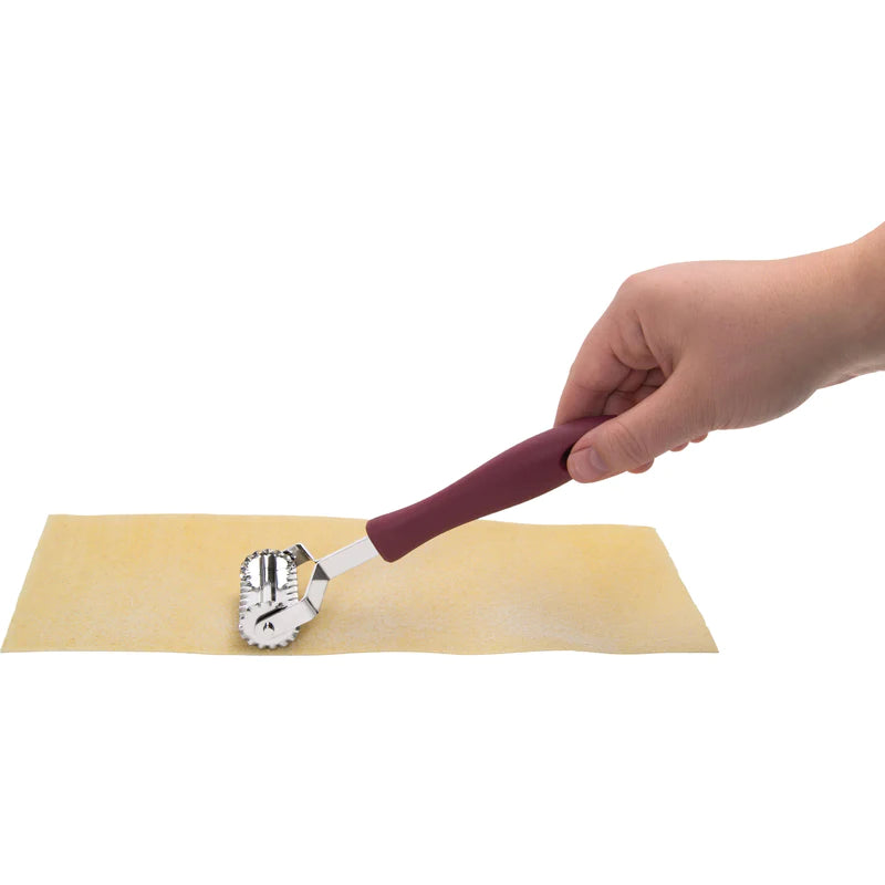 Coupe-farfalle avec poignée en silicone rouge