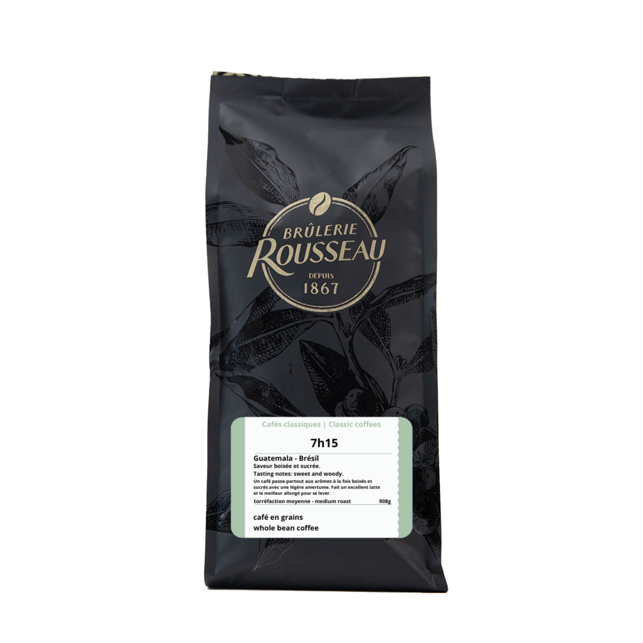Coffee beans 7h15 908g - Brûlerie Rousseau