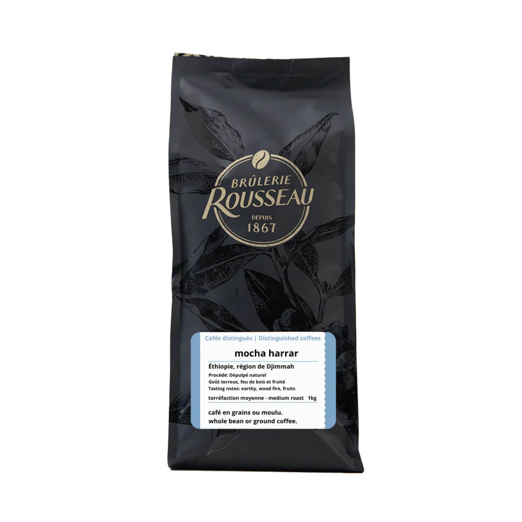 Mocha Harrar 1kg Bean Coffee Bag - Rousseau Roastery