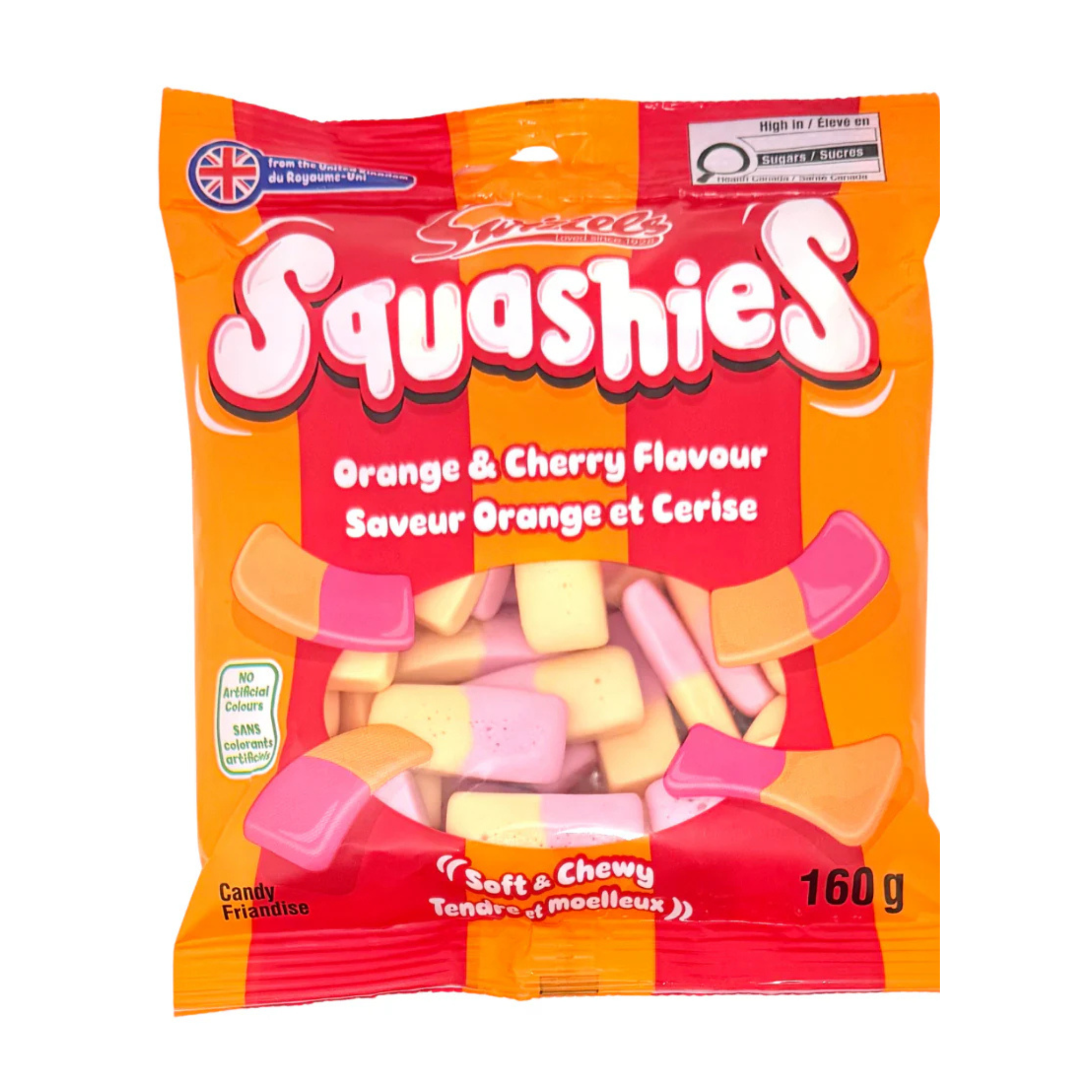 Bonbons Squashies orange et cerise 160g