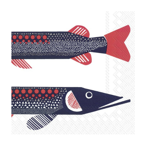 Ensemble de 20 serviettes en papier Hauki 33x33 cm