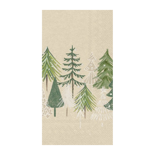 Set of 16 Christmas Tree Paper Napkins 13x16in