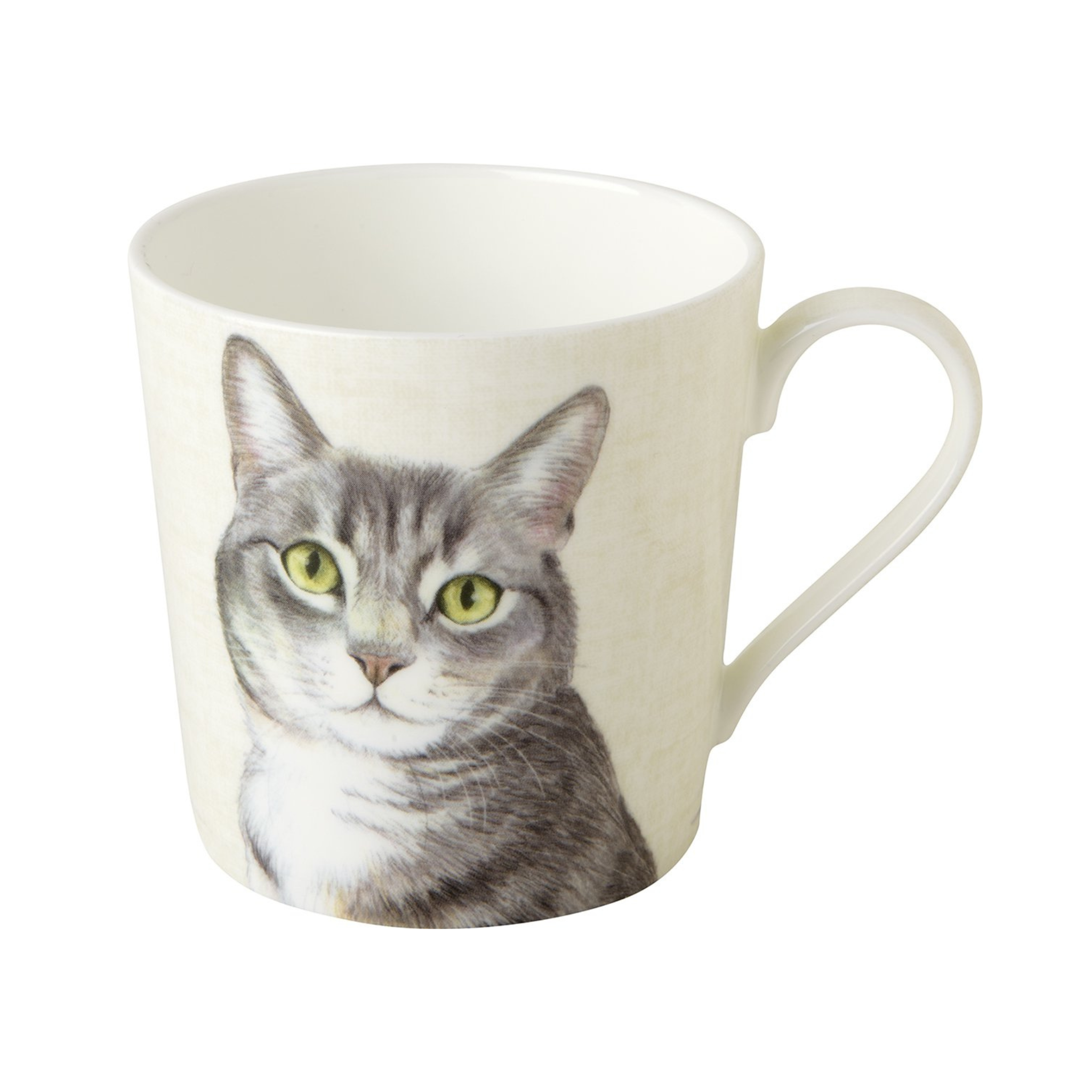 Tasse Crème avec chat gris