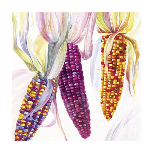 Ensemble de 20 serviettes de table en papier Épis de Maïs