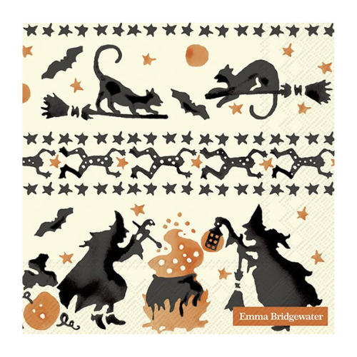 Ensemble de 20 serviettes de table en papier année de la sorcière