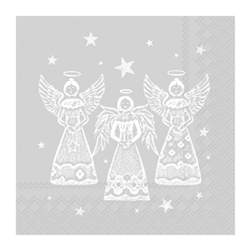 Ensemble de 20 serviettes de table en papier Anges Brillants
