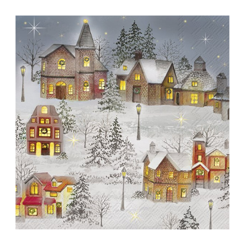 Ensemble de 20 serviettes de table en papier On se croirait à Noël