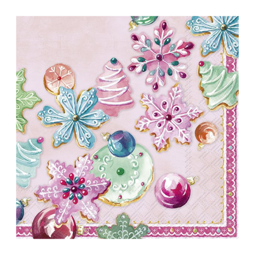 Ensemble de 20 serviettes de table en papier Biscuits sucrés