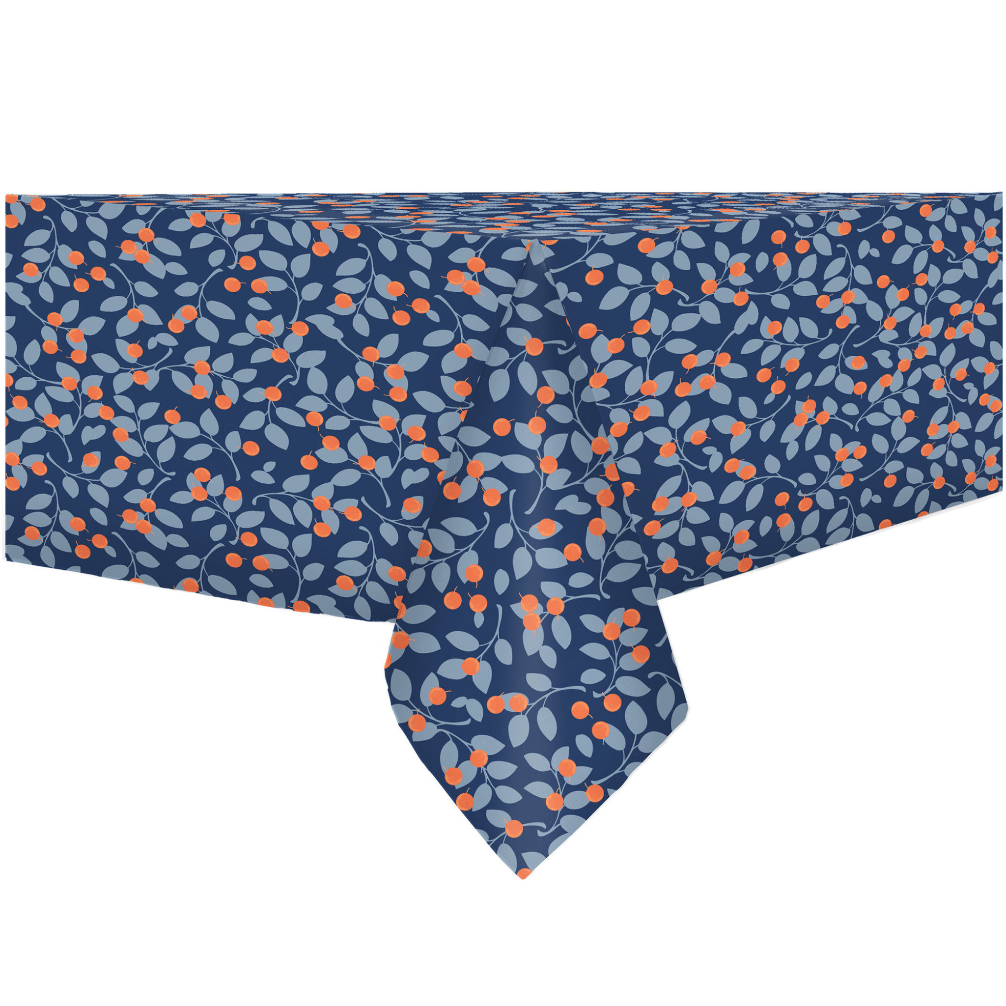 Nappe en PEVA motif branches d’oranger 60x84"