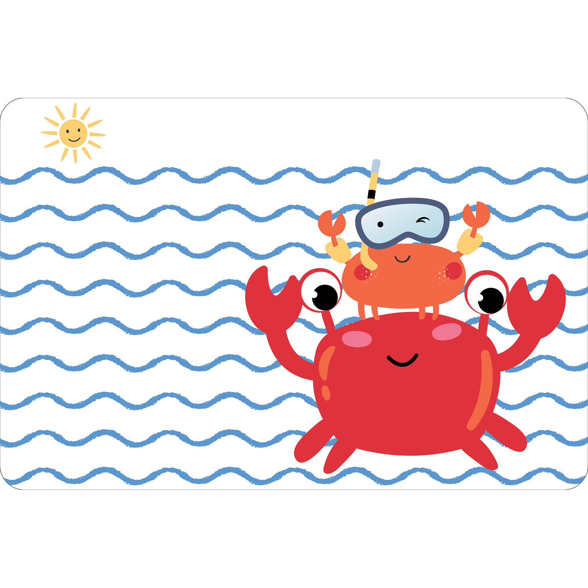 Napperon en plastique Crabes 12x18"