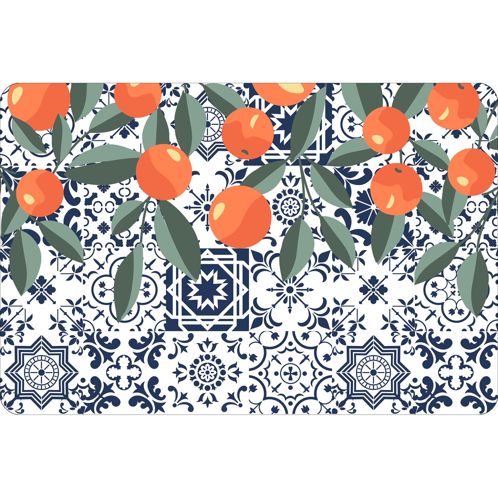 Napperon Tuiles et Oranges 12x18"