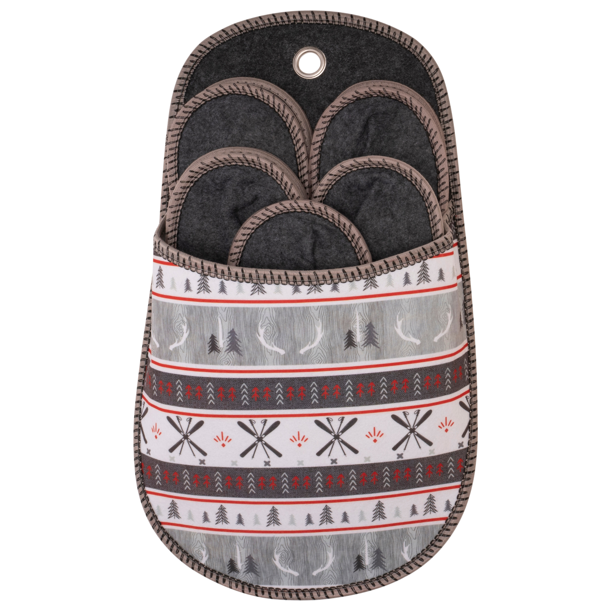 Porte-pantoufles imprimé avec motif hivernal