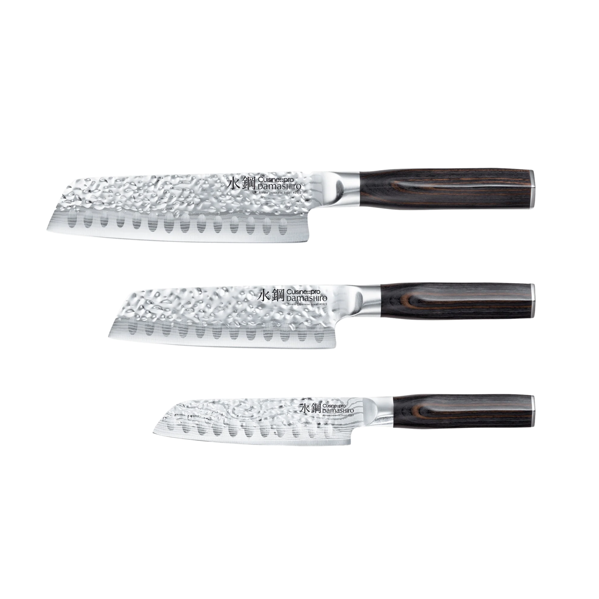 Ensemble de 3 couteaux santoku Damashiro EMPEROR® - Cuisine::pro®