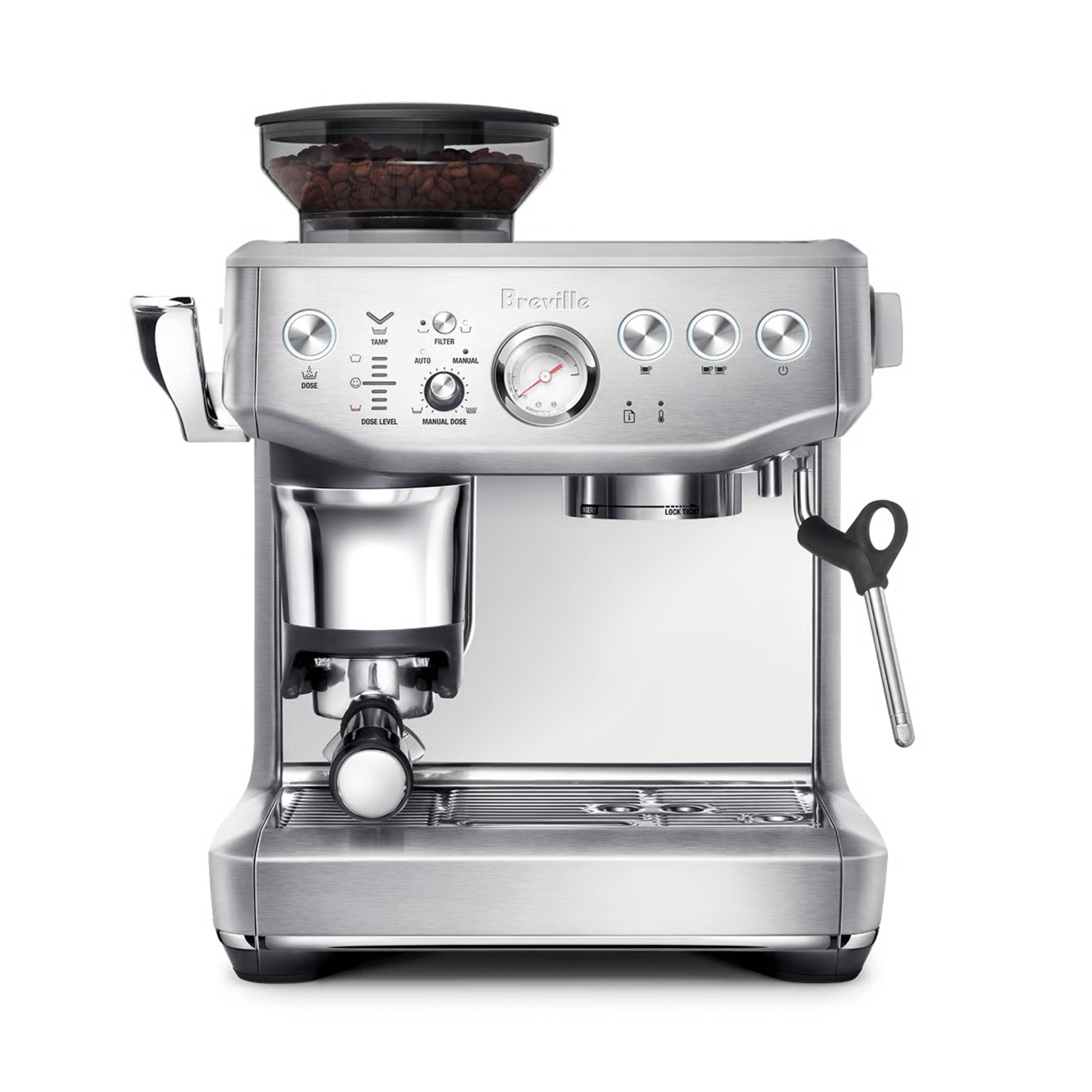 Machine à café manuelle Barista Express® Impress acier inoxydable brossé – Breville