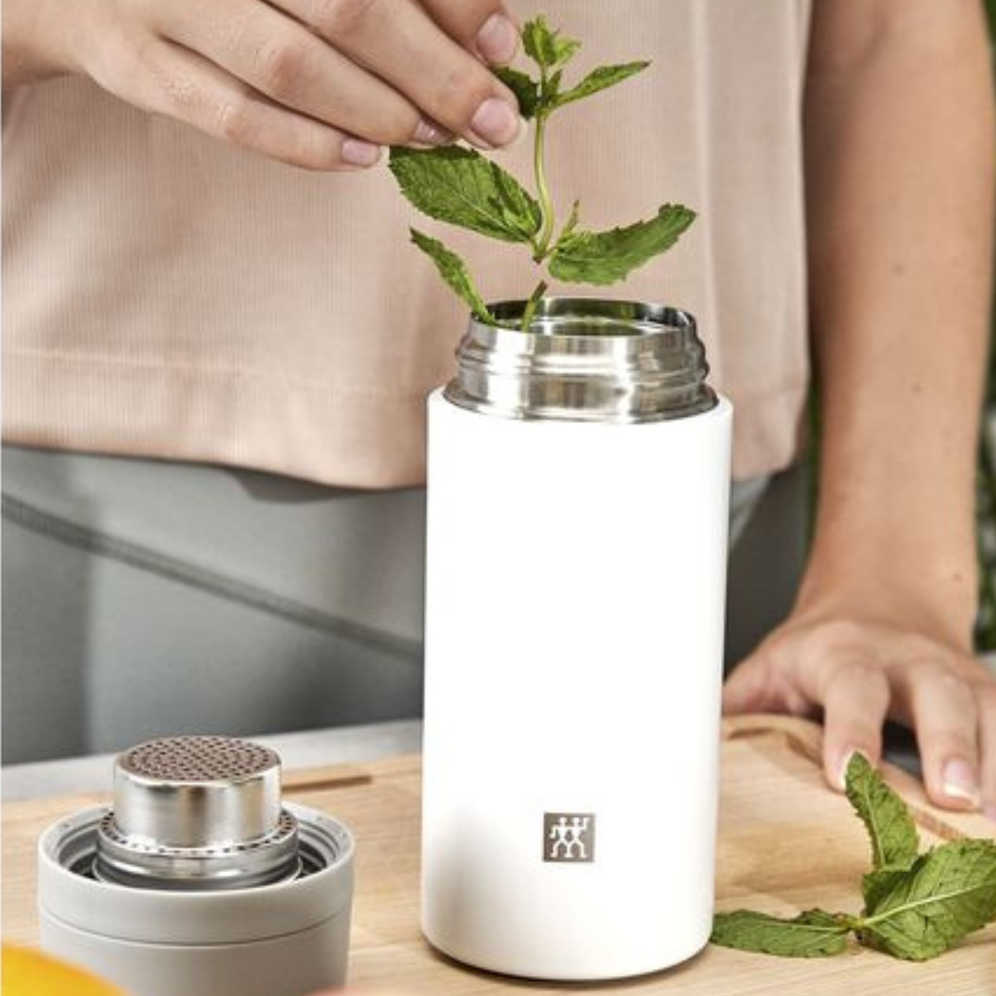 Bouteille isotherme avec infuseur à thé et fruits Thermo blanc-gris 420 ml – ZWILLING ZWILLING