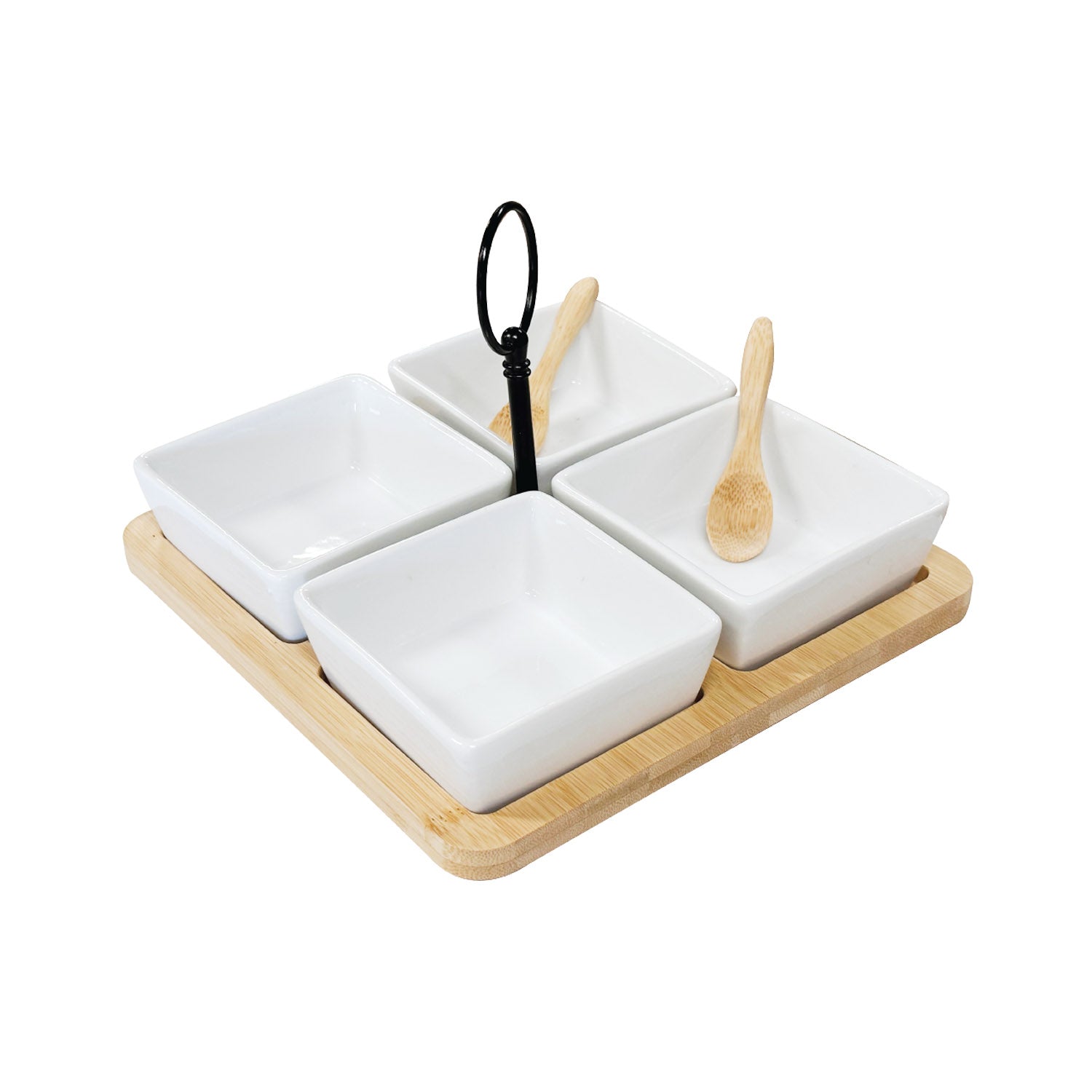 Plateau de service à collations carré