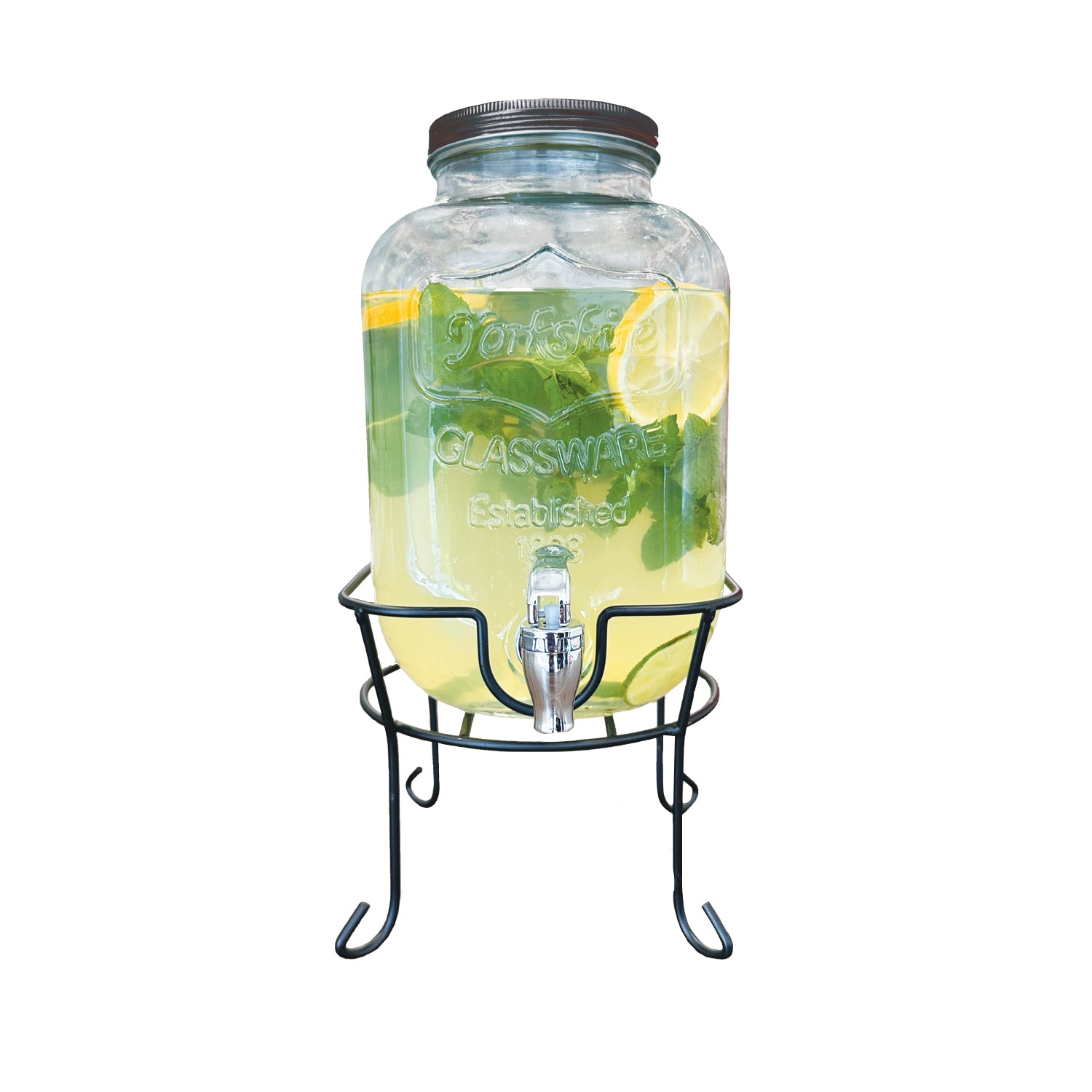 Distributeur de boisson avec support en métal