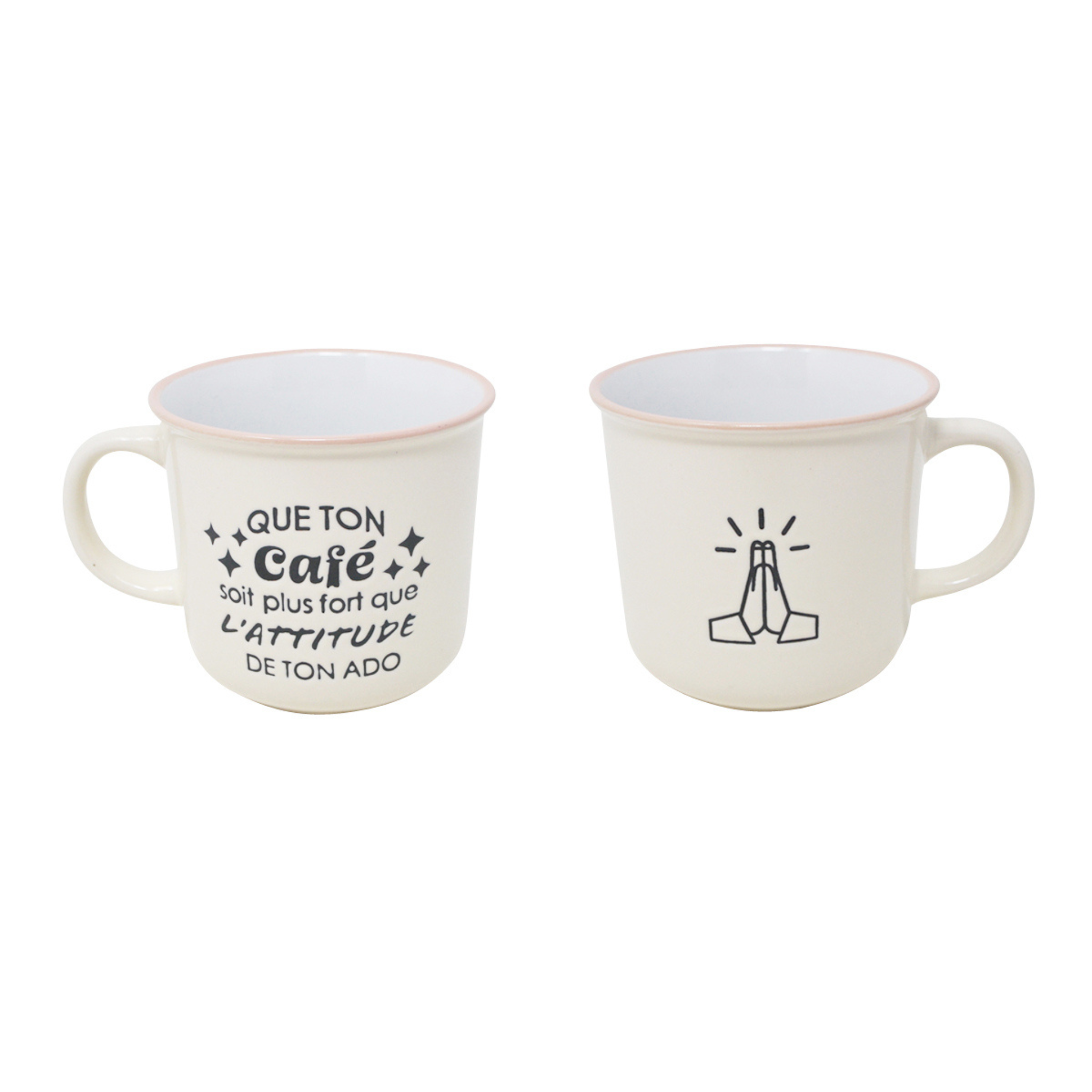 Tasse 400ml "Que ton café soit plus fort que l'attitude de ton ado"
