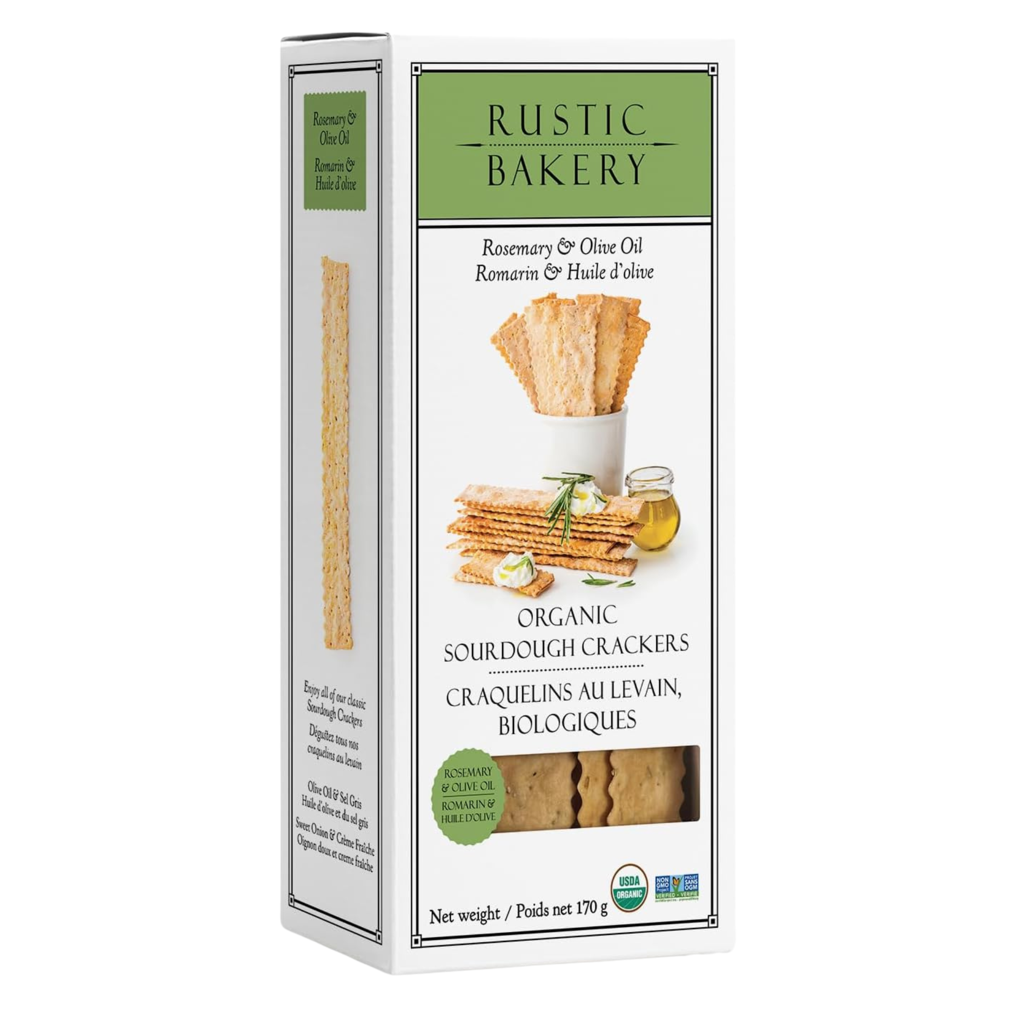 Sourdough Crackers with Rosemary and Olive Oil 170g - Rustic Bakery