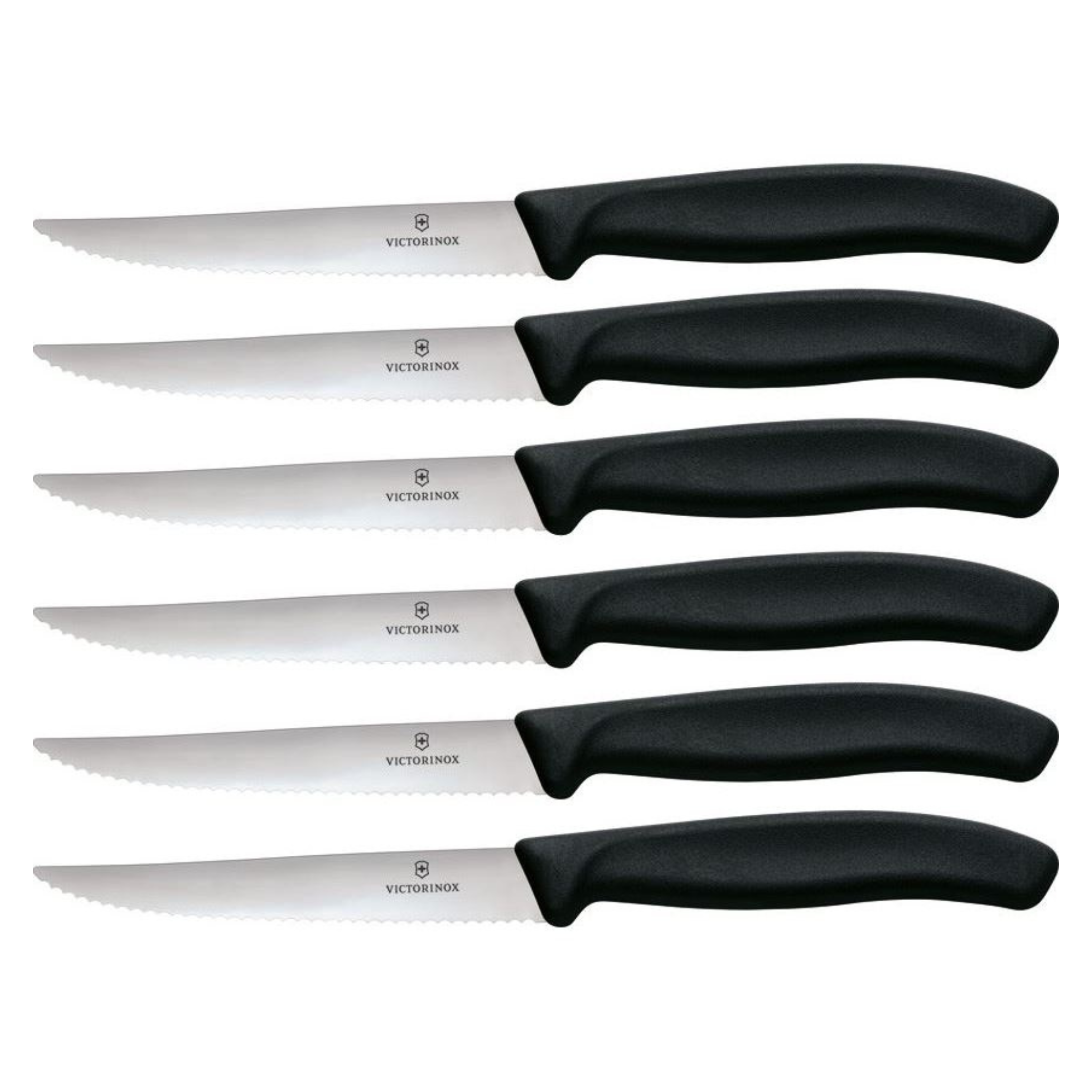 Ensemble de 6 couteaux à steak Noir - Victorinox