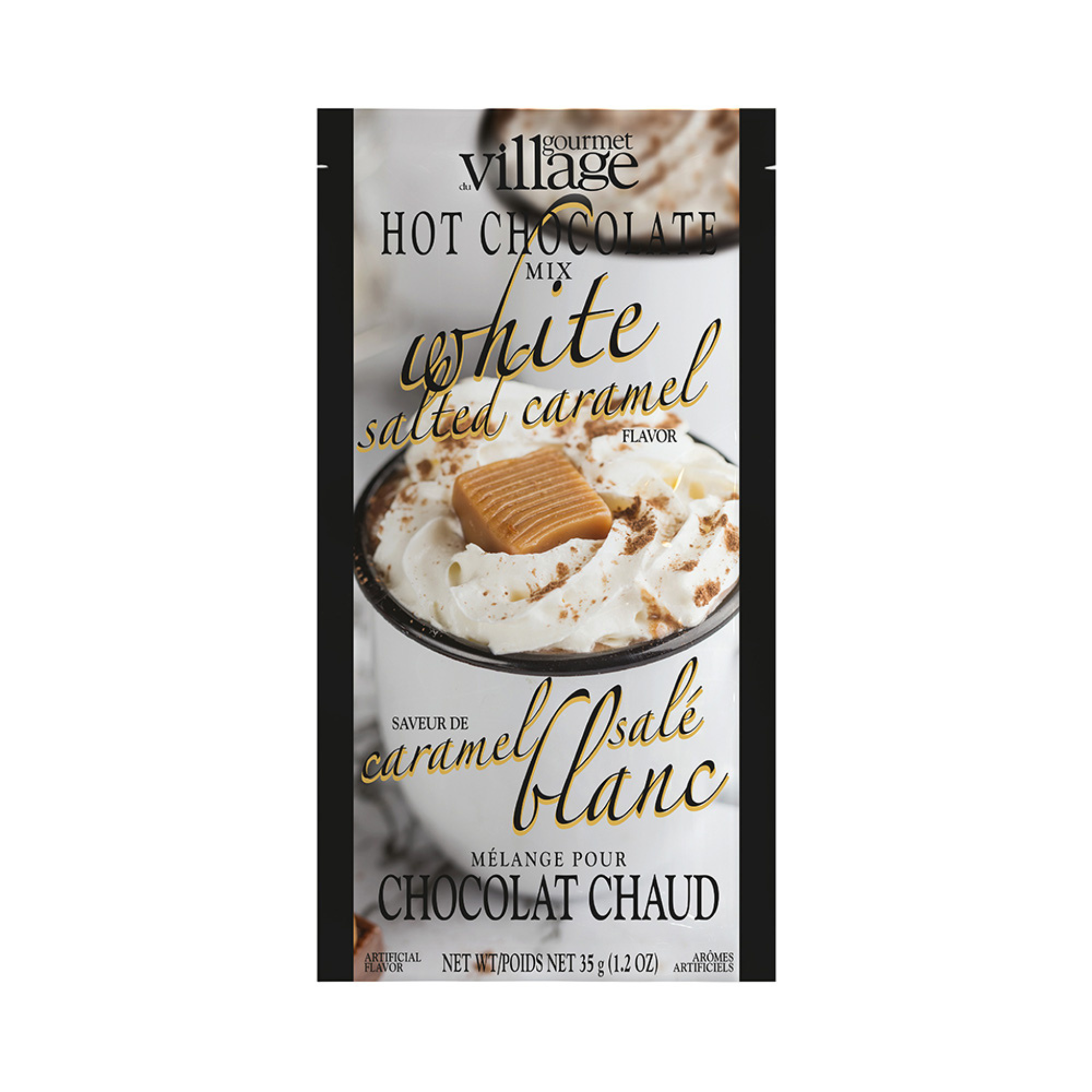 Chocolat chaud Caramel Salé blanc 35g - Gourmet du village