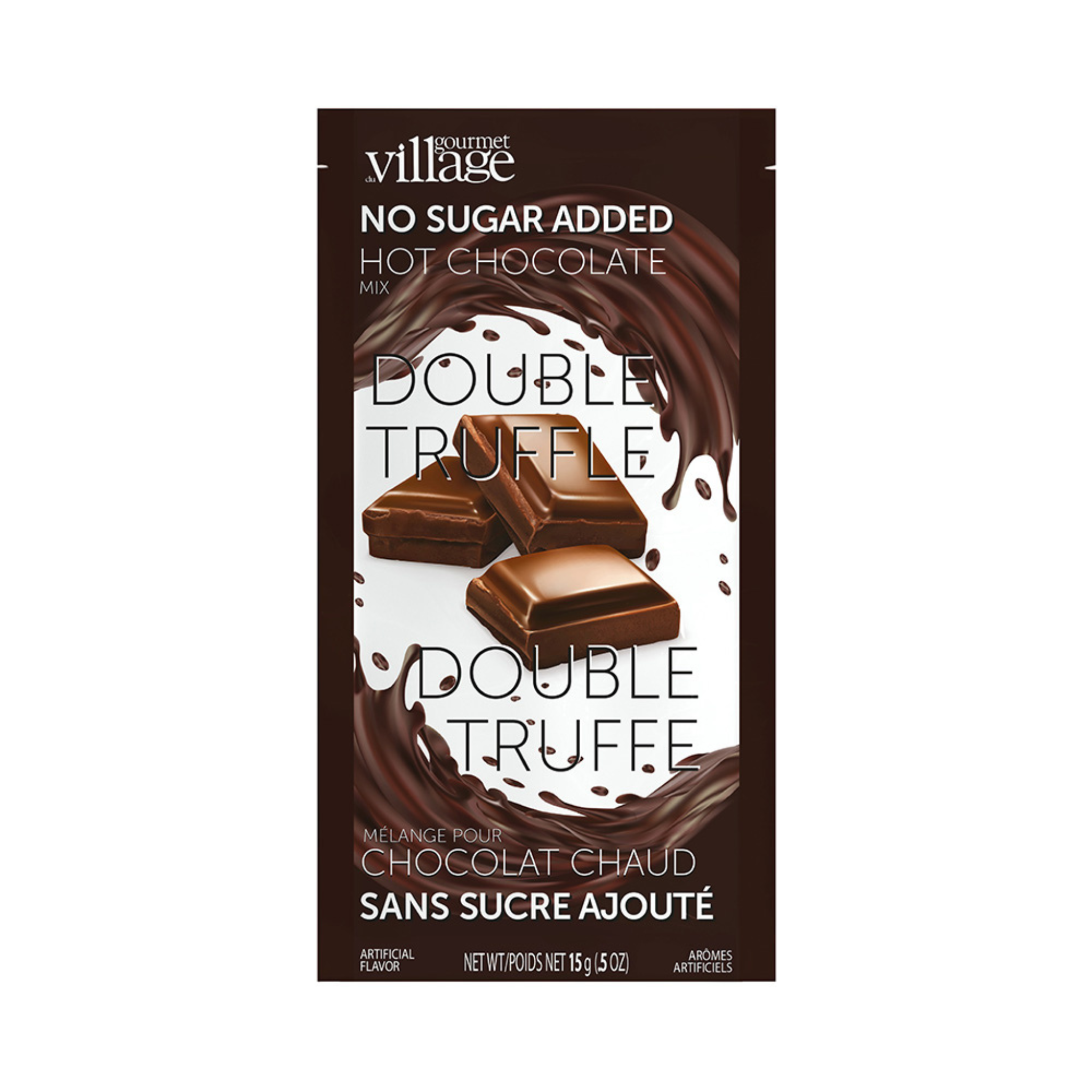 Mélange pour chocolat chaud double truffe sans sucre ajouté 35g - Gourmet du village