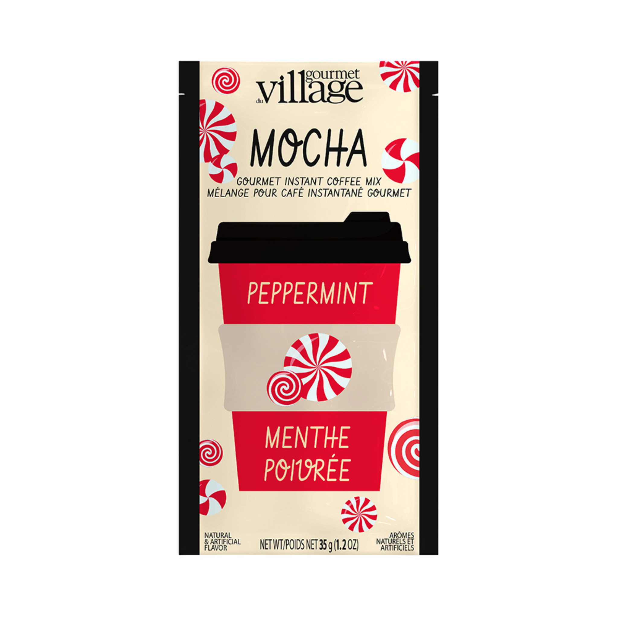 Café instantané au mocha menthe poivrée 35g - Gourmet du village