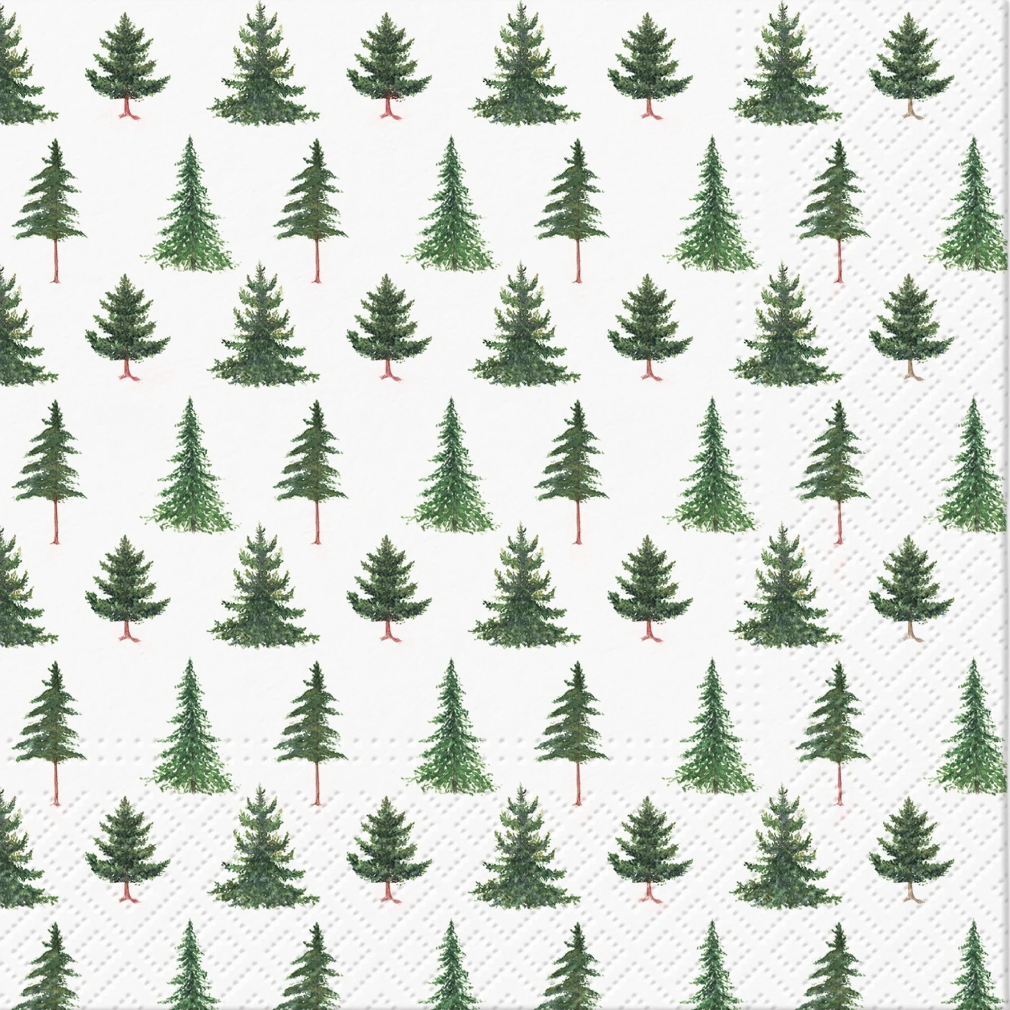 Ensemble de 20 serviettes de table en papier Sapins