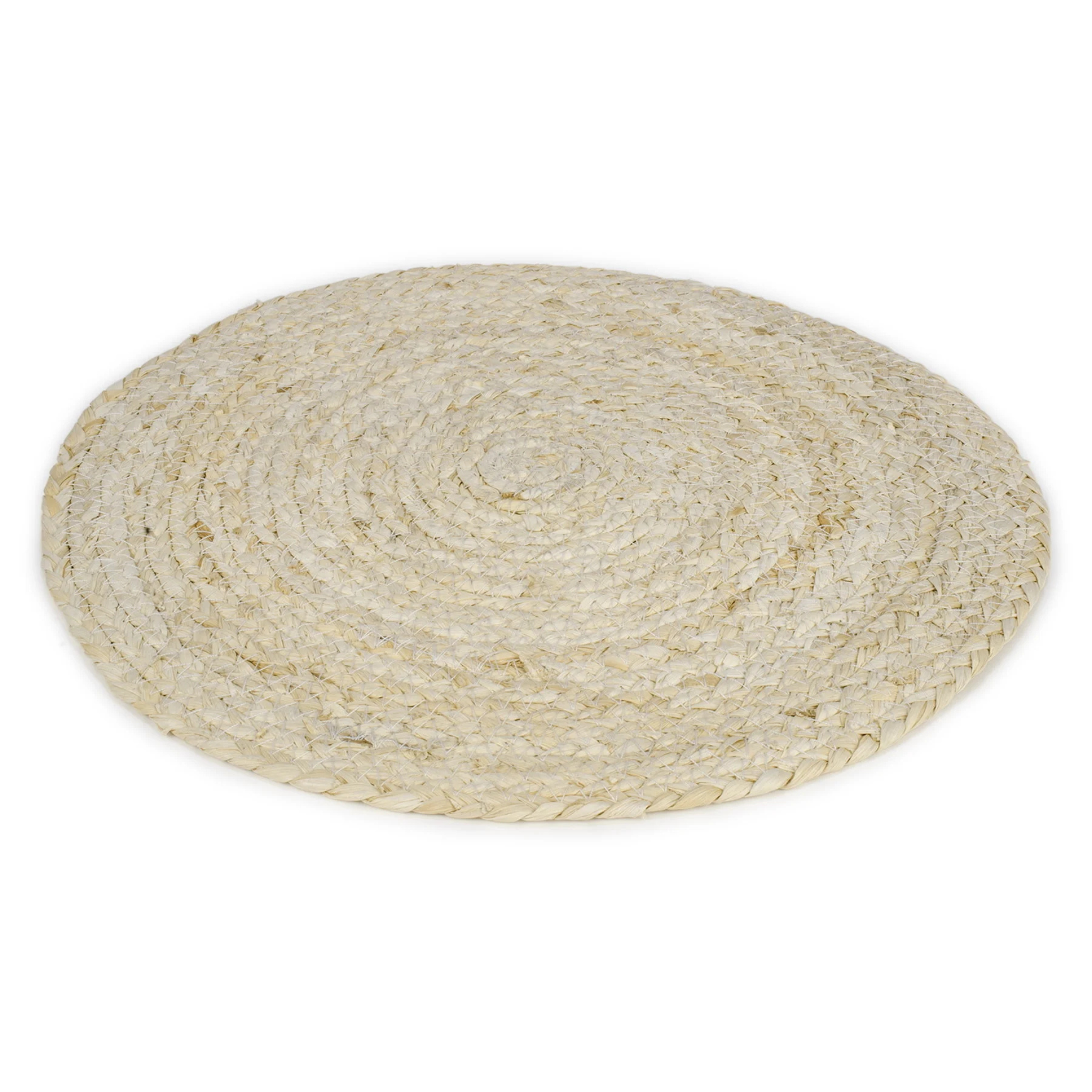 Napperon rond en rotin naturel