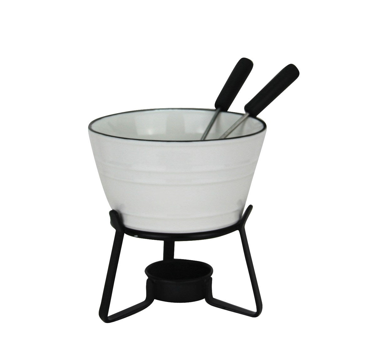 Ensemble à fondue Noir et blanc