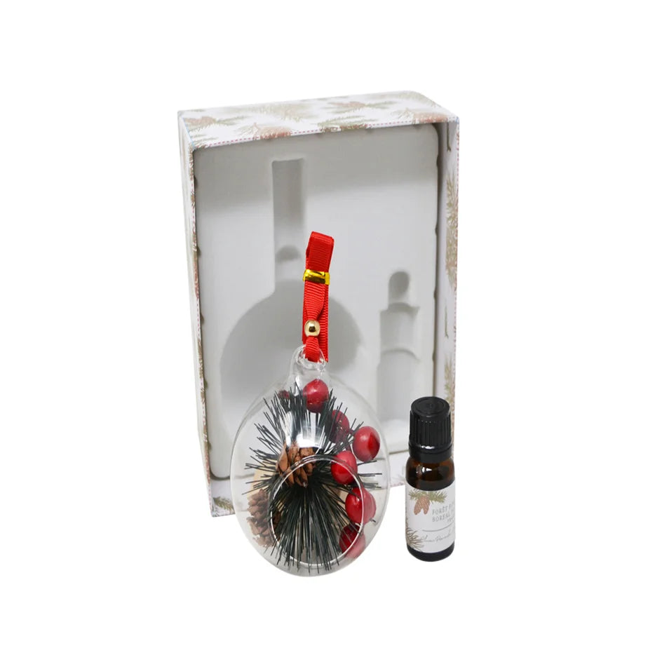 Ensemble de diffuseur en boule de Noël avec huile essentielle