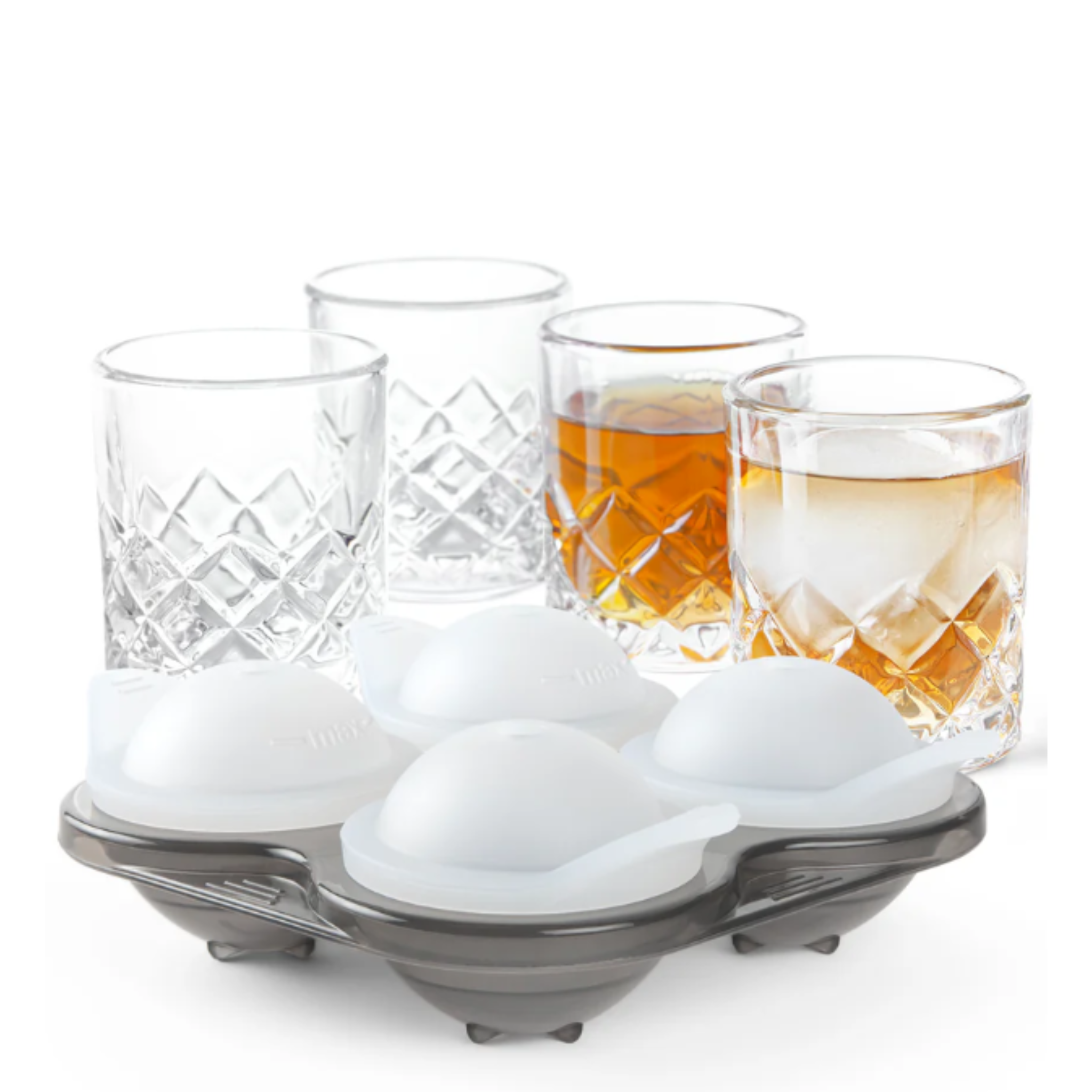 Ensemble de 4 verres à shooter avec moule à glaçons ronds