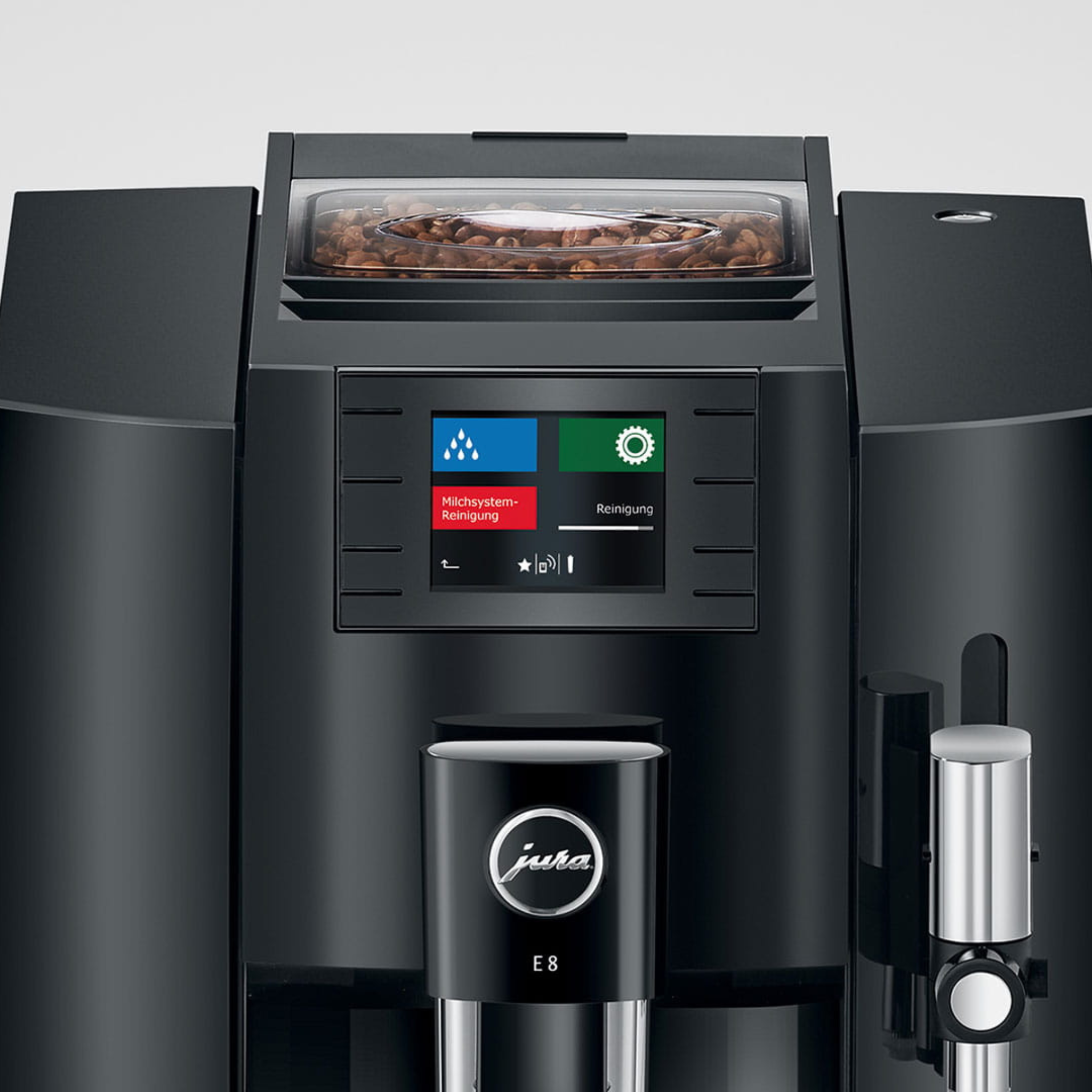 machine café jura e8 détail écran couleur
