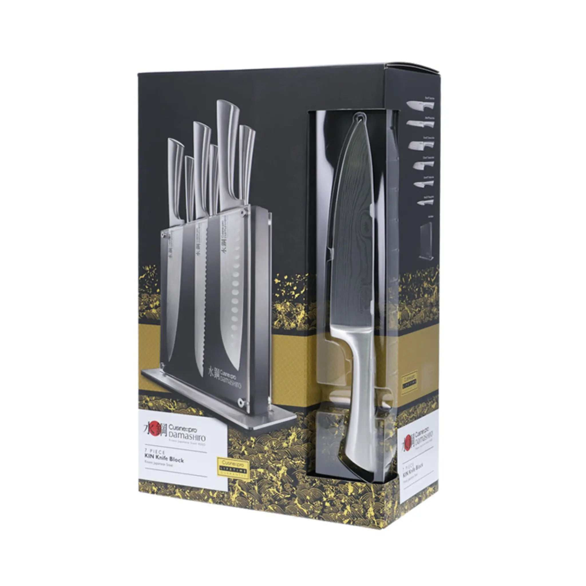 Bloc de couteaux Kin Damashiro® 7 pièces - Cuisine::pro® Cuisine::pro®
