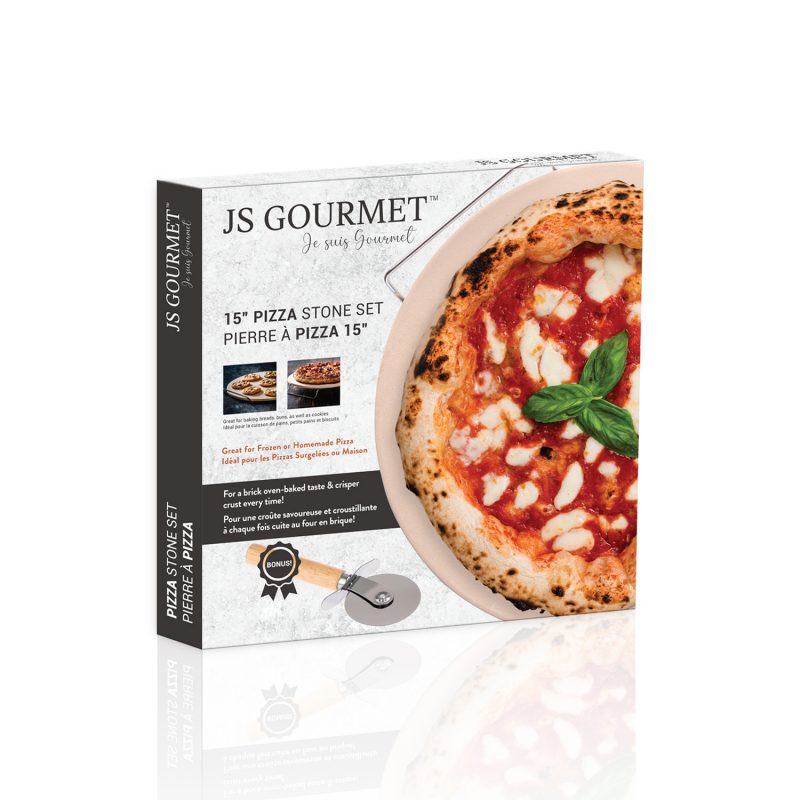 Ensemble de pierre, coupe-pizza et support