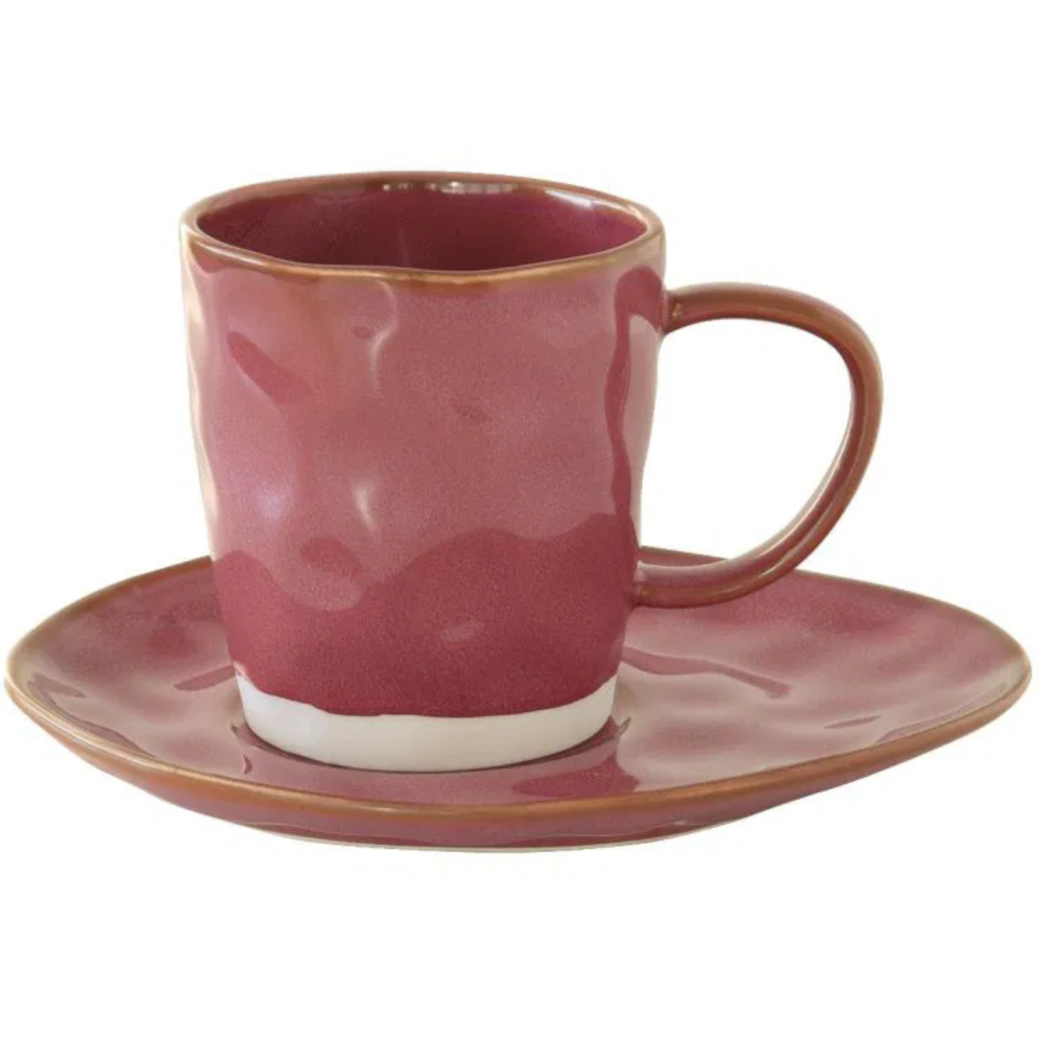 Tasse avec soucoupe Interiors Burgundy 250ml