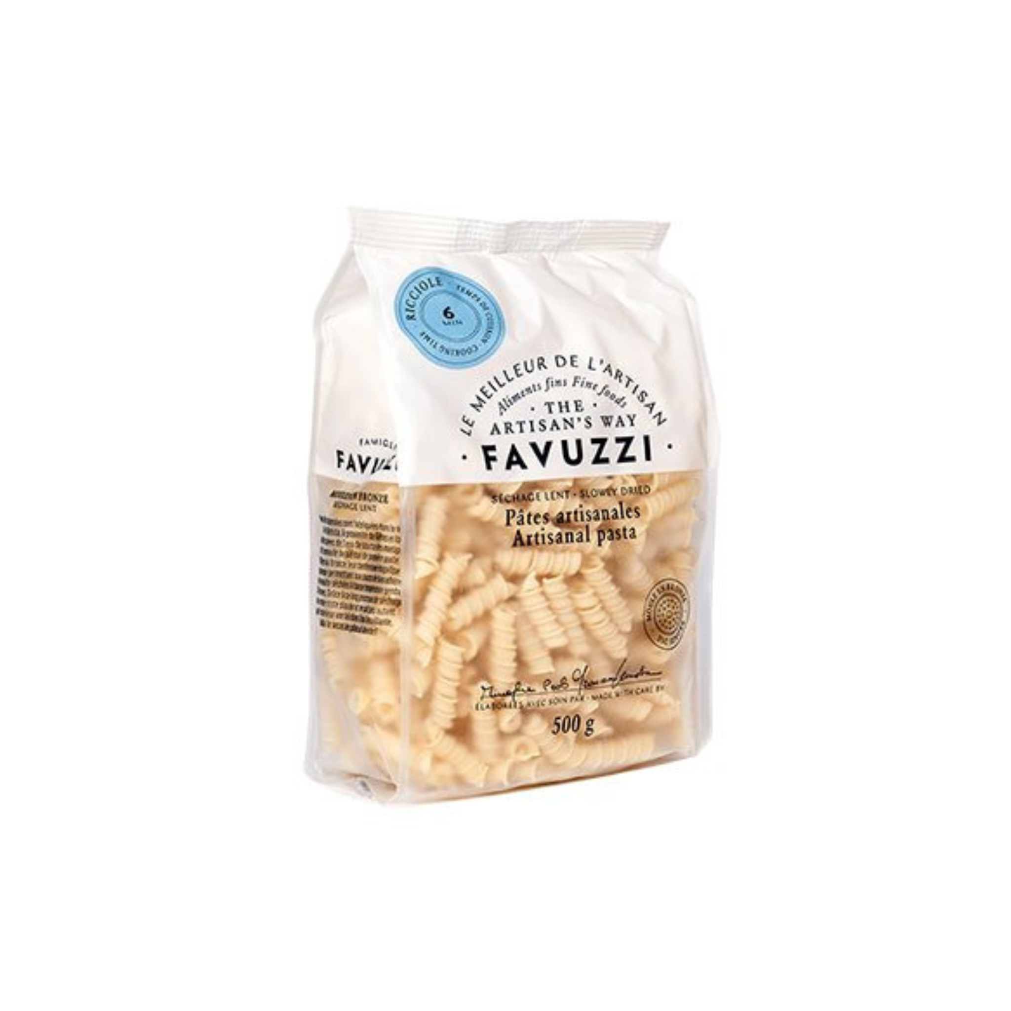 Pâtes artisanales Ricciole 500 g - Favuzzi