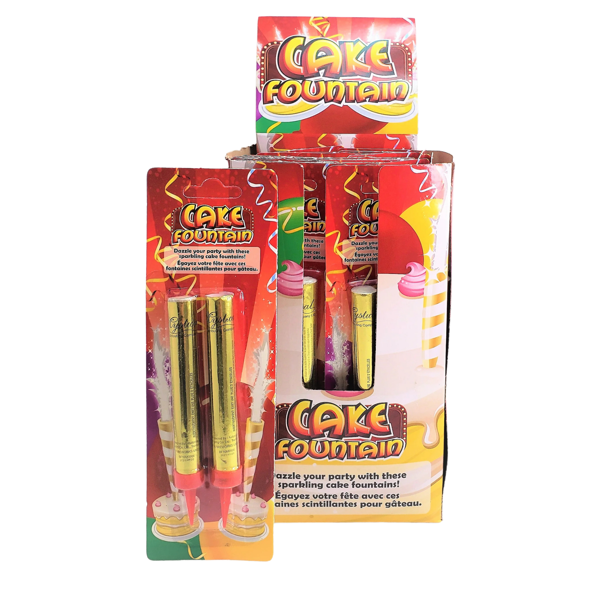 Ensemble de 2 fontaines étincelantes pour gâteau